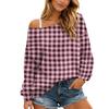 Top Casual a Maniche Lunghe in Rete da Donna, Vestibilità Larga, Blusa Comoda per l'Uso Quotidiano
