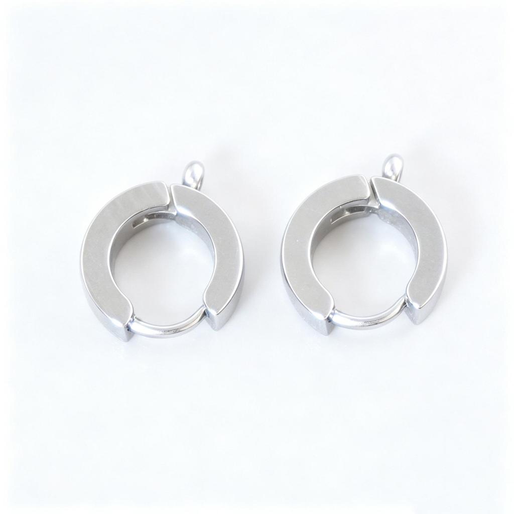 Unisex Stainless Steel Ear Cuff Hoop with Pendant, DIY Earring Jewelry Accessory