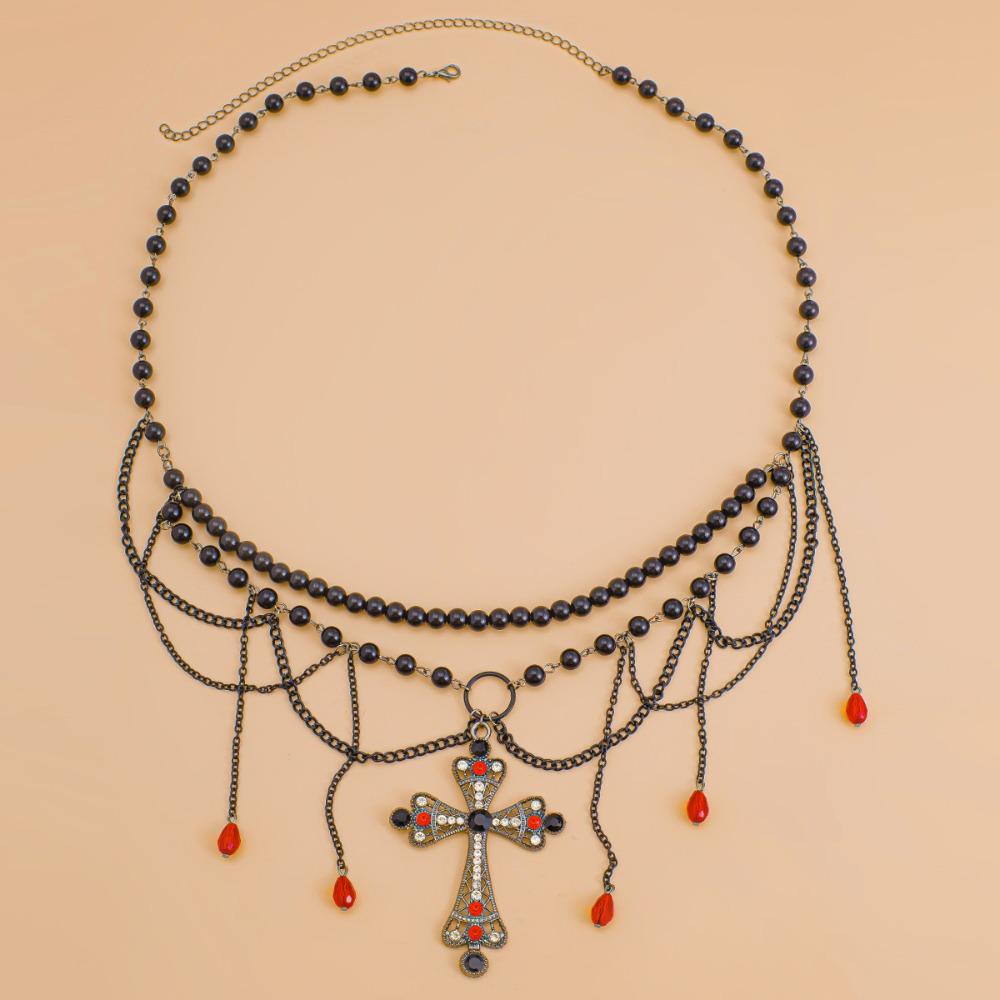 Adjustable Y2K Silver Waist Chain Acrylic Beads Crystal Tassel Waistband  Skirt Suit Decoration