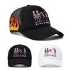 Flame Skull Embroidered Mesh Hat American Street Couple Truck Driver Hat Spring/Summer Sunscreen Baseball Hat