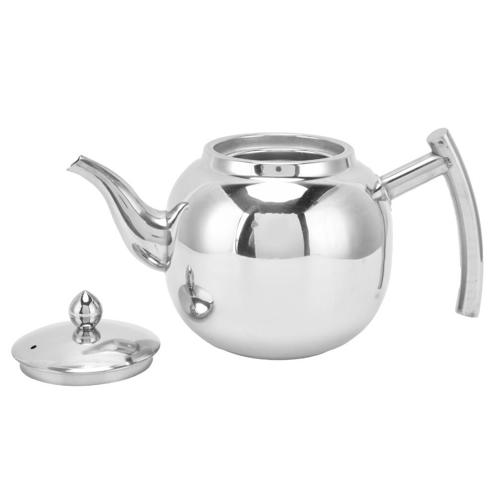 Mirror Polish Stainless Steel Teapot Stainless Steel Tea Kettle Cold Water Kettle  Home Use 800ml