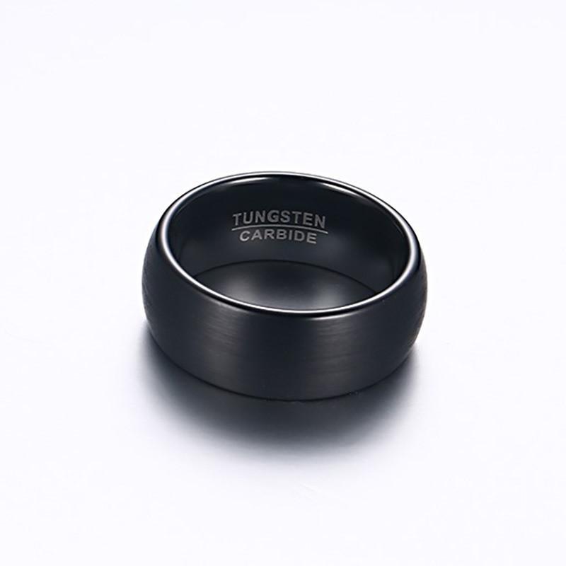 Punk Vintage Stainless Steel Black Ring for Men Fashion Charm Jewelry Wedding Engagement Band Quality Brushed Ring Accessory