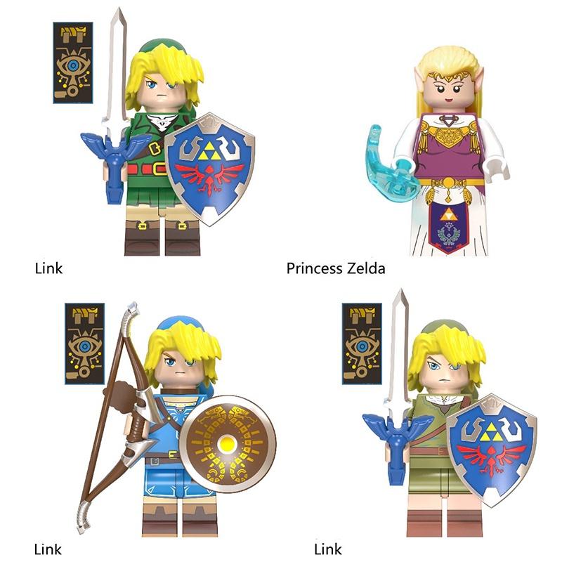 Game The 4pcs Legend Of Zelda Link Princess Zelda Adventure Building Blocks Doll