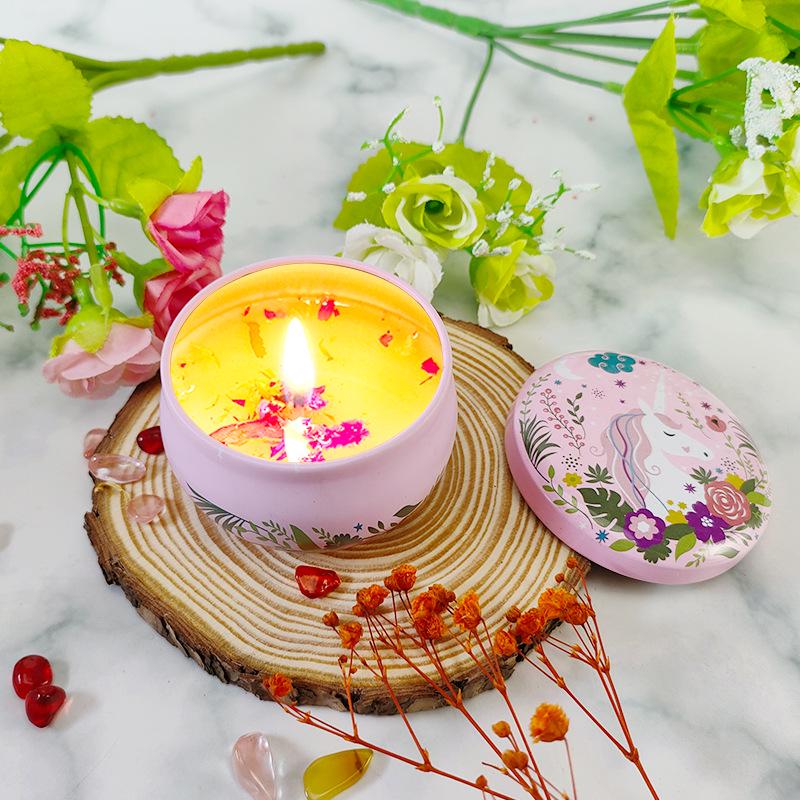 Scented Soy Candle - Romantic Fragrance with Dried Flowers, Ideal for Weddings, Valentine's, Birthdays, and Home Décor