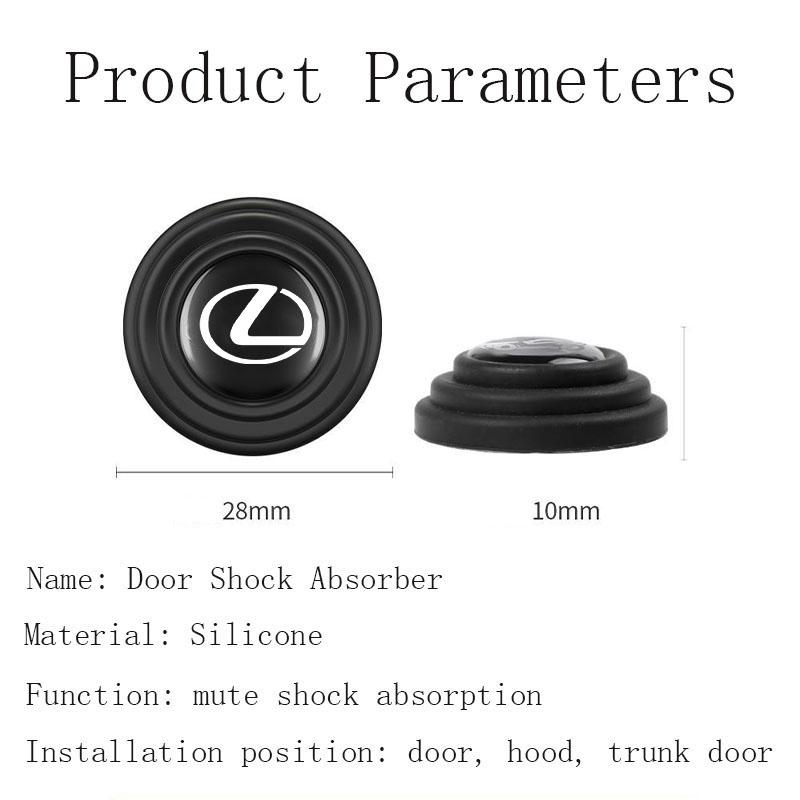 Car door anti-collision shock absorption silicone pad sticker for Lexus ES300 RX330 RX300 GS300 IS250 IS200 CT200h NX RX UX GS