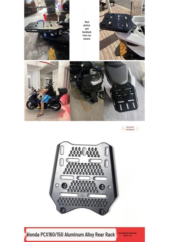 Honda 160 Rear Rack: Aluminum Alloy Motorcycle Tail Box Luggage Rack with Thickened Fixing Bracket