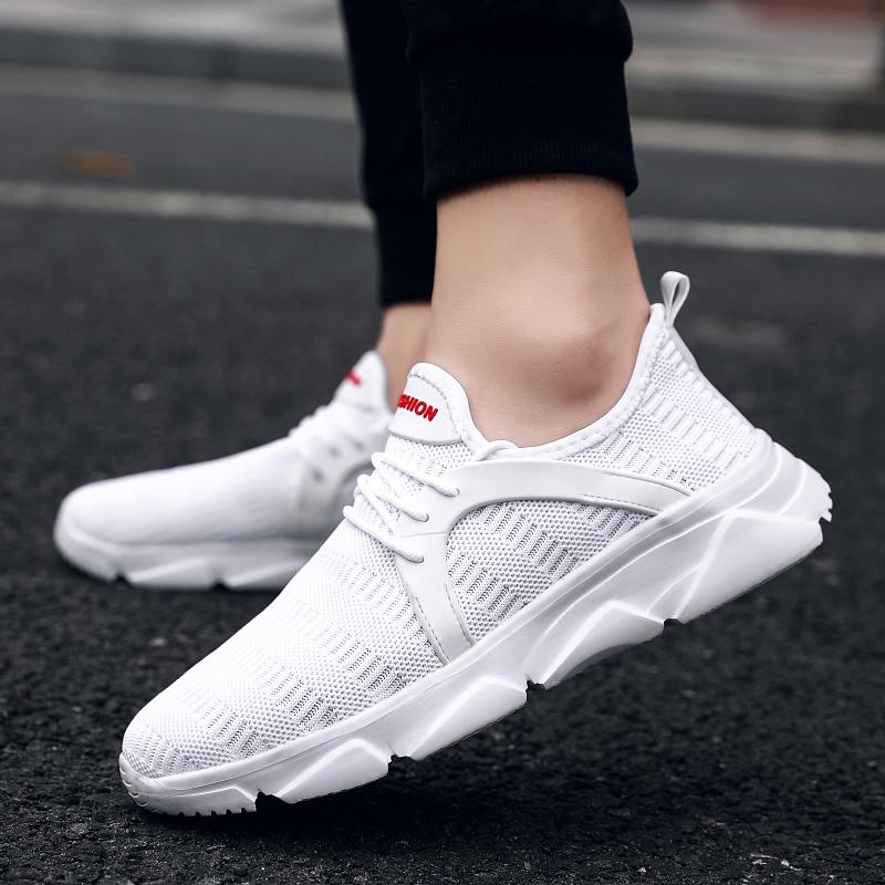 39-47 Large Simple Fashionable Breathable Solid Color Outdoor Sports Shoes Casual Shoes Men's Shoes Running Shoes