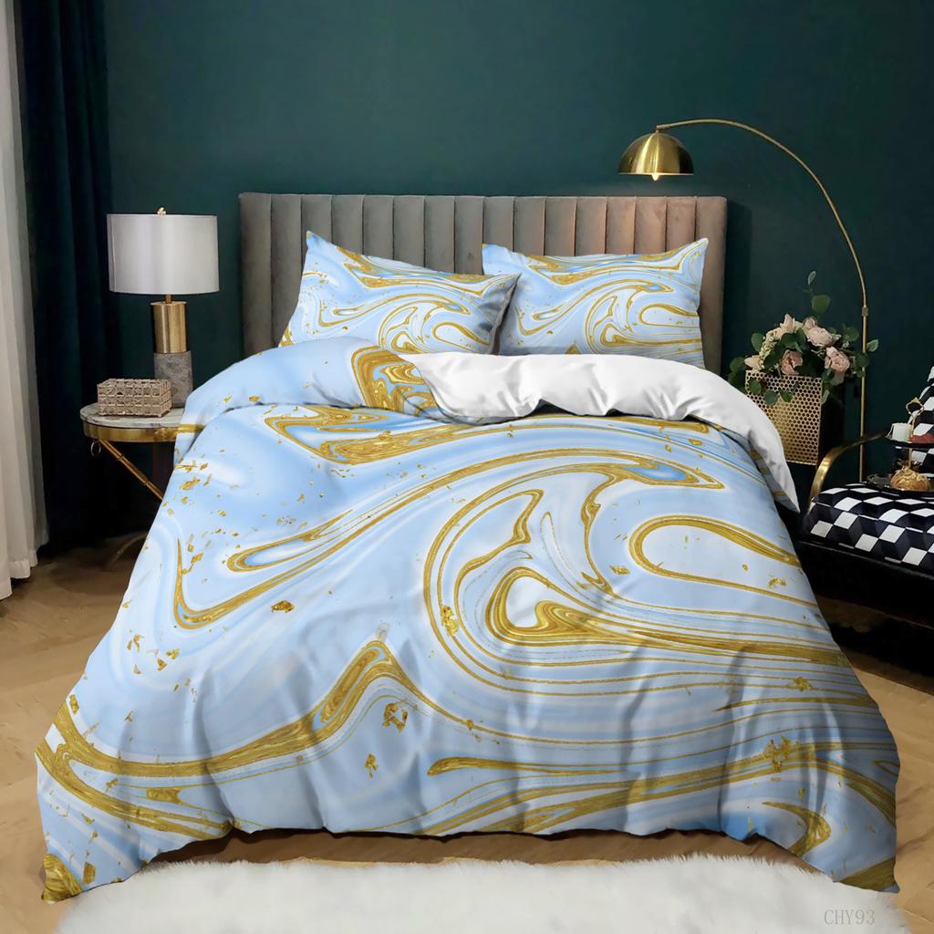 Home Textile Marble Texture Three-Piece Gradual Change Quilt Cover Digital Printing Bedding Batch