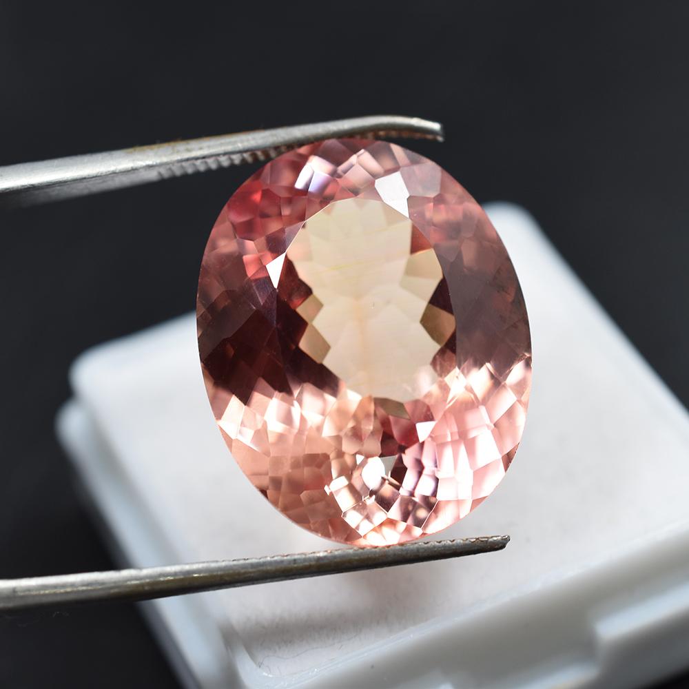 Natural Padparadscha Sapphire 23 Ct Oval Stunning Certified Loose Gemstone