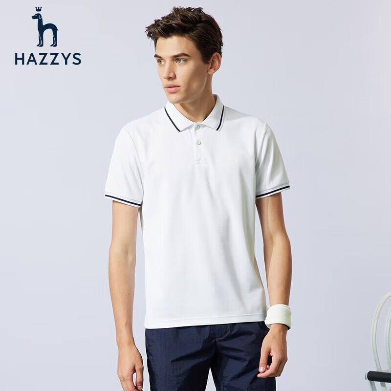 

HAZZYS Men s Summer Business Casual Breathable Lapel Short-Sleeve Polo Shirt 52
