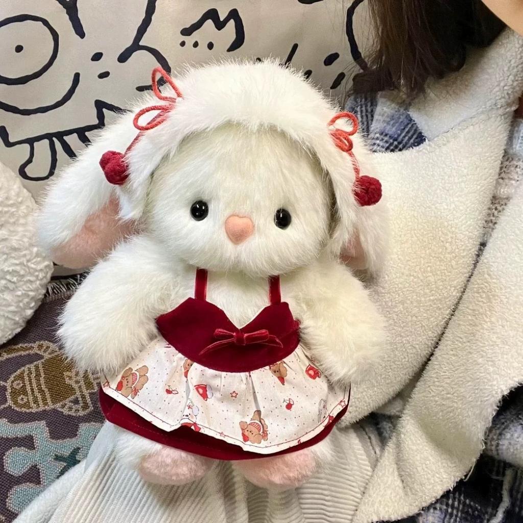 Little Bunny DIY Material Bag That Can Move Your Ears and Handmade New Year Gifts for Best Friends To Sleep with Dolls