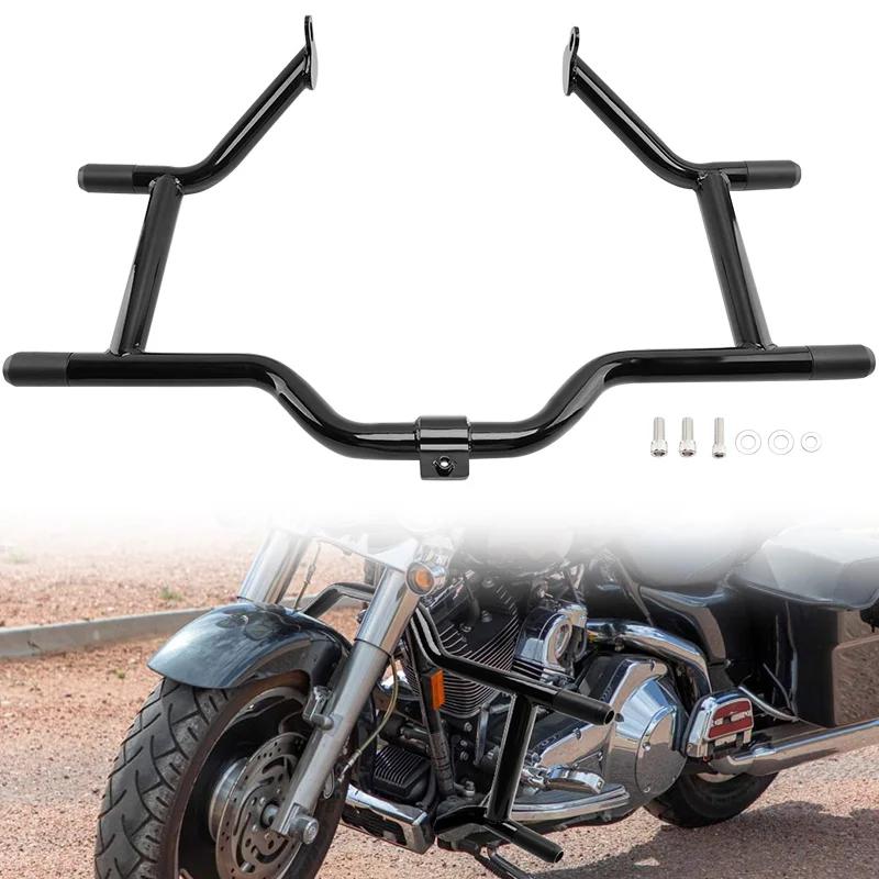 Motorcycle Front Engine Guard For Harley Touring Street Glide Road King Electra Glide 97-08 Crash Bar Highway Protection Black