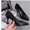 Soft leather thin heels pointed high heels fashion mother shoes 2025 spring and autumn new breathable shallow mouth single shoes women's work shoes