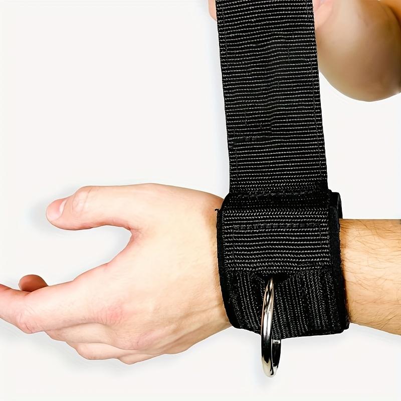 1 Paar Verstellbare Doppelzweck-Knöchelriemen/Handgelenkriemen für Kabelzugmaschinen - mit dicker Polsterung, Synthetikkautschuk, Schwarz, Universal