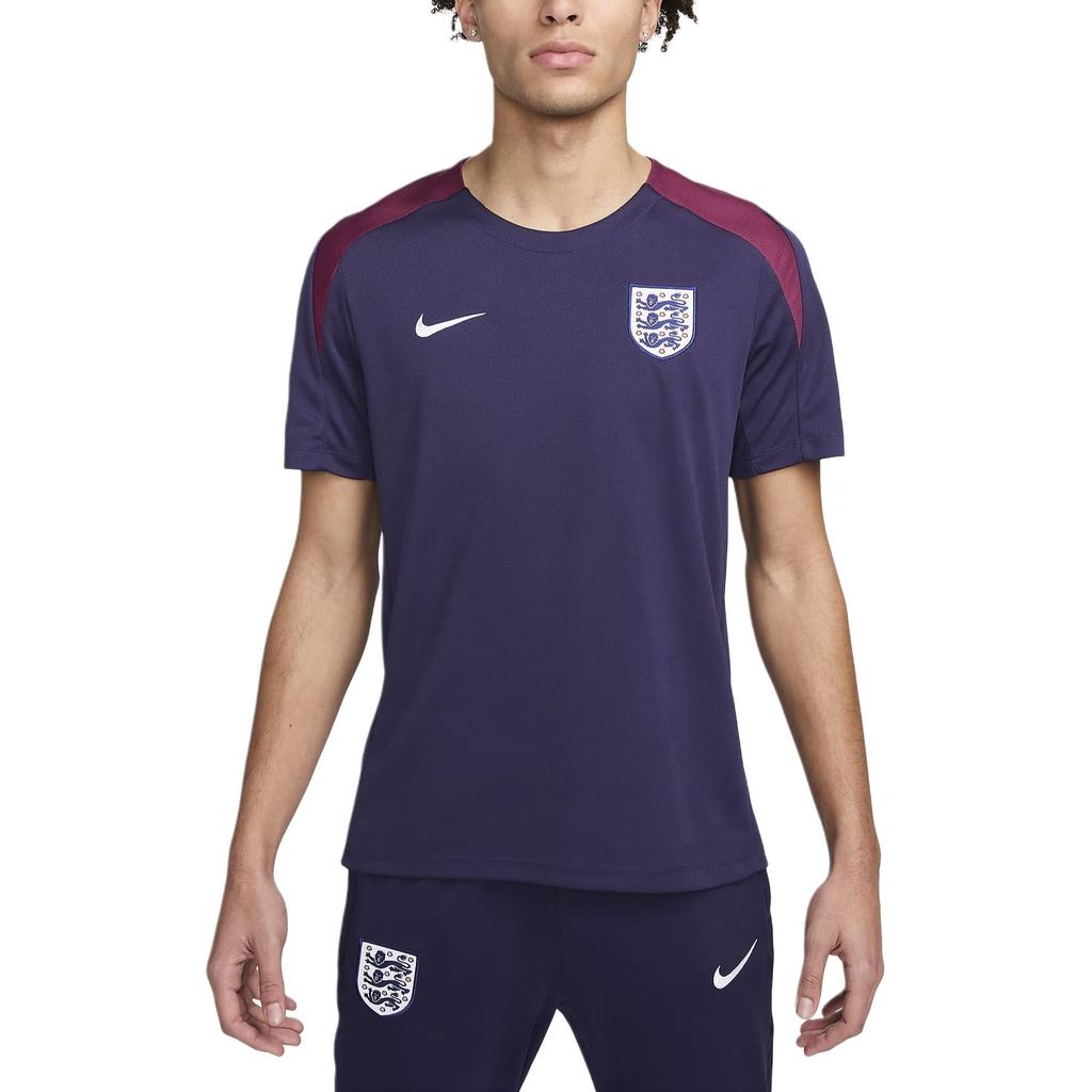 Nike Color Block Outdoor Casual Sports Crew Neck Short Sleeve Vintage Football Shirt Men tops Dark-Purple FJ2919-555