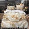 3D Digital Printing Bedding Two Or Three-Piece Valentine'S Day Flower Series Polyester Quilt Set