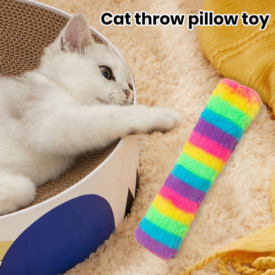 Cat Toy Interactive Catnip Toy Teeth Cleaning Kitten Plush Toy Long Design Cat Chewing Toy Pet Supplies