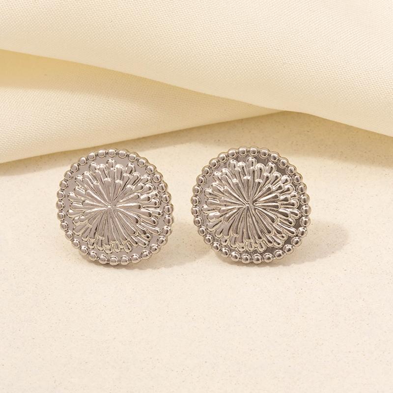 6pcs Simple Kpop Fashion Rectangle Irregular Stainless Steel Ear Studs For Women Men Accessories Silver Color Earrings Jewelry