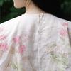 Johnature Women Vintage Print Floral T-Shirts Tops Spring O-Neck Flace Sleeve Chinese Style Female T-Shirts