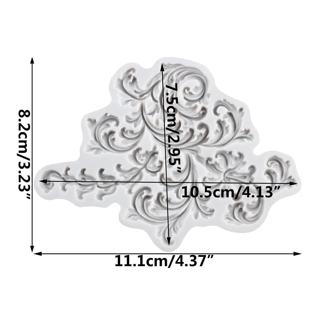 Baroque Silicone Mold Flower Lace Fondant Molds Cake Decorating Tools Cupcake Topper Candy Sugar Craft Gum Paste Polymer Clay