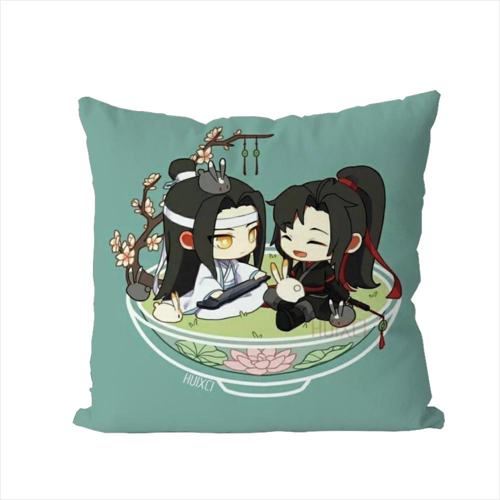 Mo Dao Zu Shi Pillow Case For Car Sofa Decorative Home Doublesided Print Plush Square Throw Pillow Cushion Cover