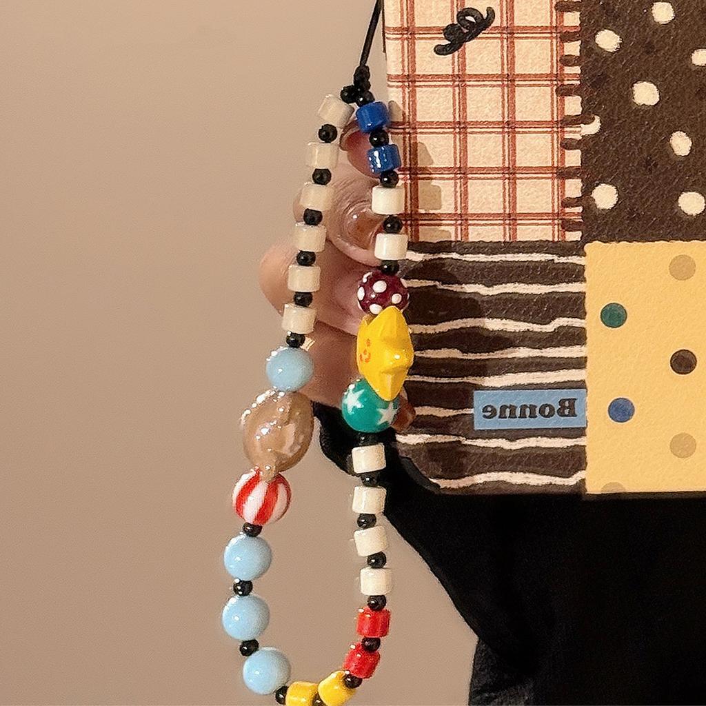 Colorful Chain Mobile Phone Case Lanyard for Apple/For Huawei Portable Wrist Strap Rope Personalized Ins Dopamine Pendant