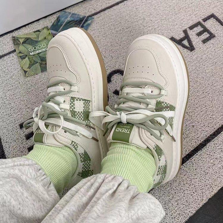 Sko med borrelås i japansk stil med stort hode Damesko Sommer Nye Mary Jane-sko Komfortable Plattform Studentsko Hvite sko Motesko