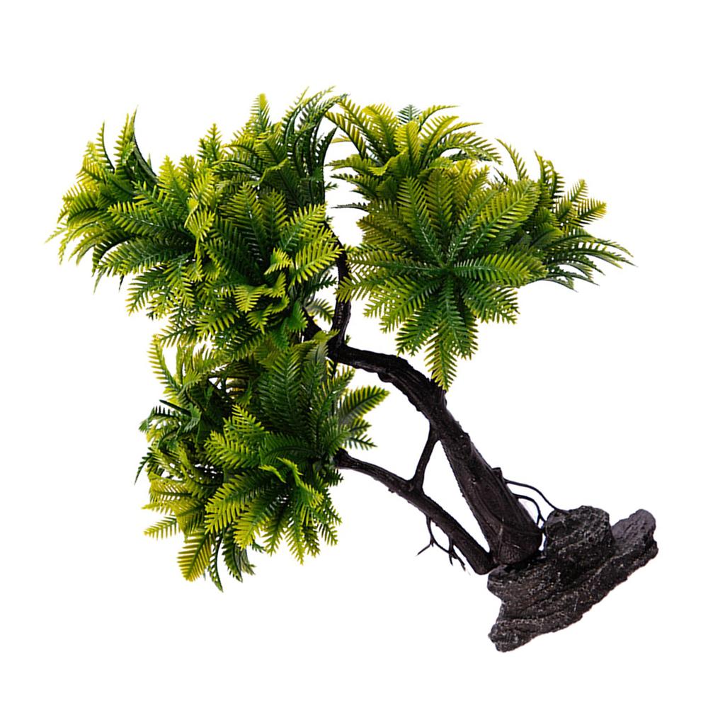 Realistics Coconuts Tree Ornaments Plastics Palms Tree Decoration Natural Unique Enhances Aquariums Environment