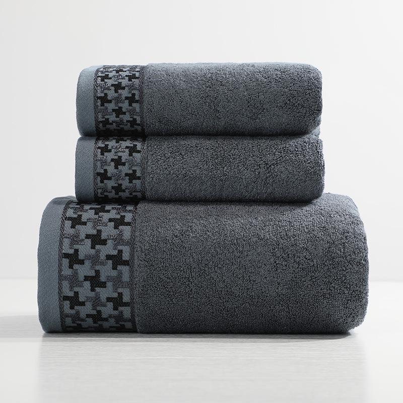 Absorbent Bamboo Fiber Washcloths - Pure Cotton Face & Bath Towels with Embroidered Logo