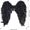Sewroro 1pc Angel Wing Black Angel Wing Party Cosplay Costumes for Christmas Halloween Carnival Party