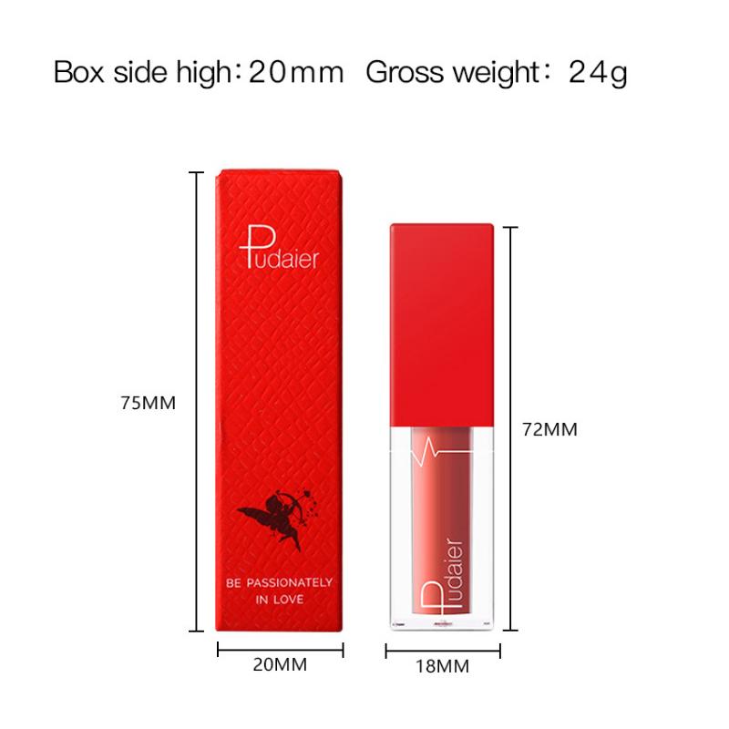 Pudaier 's New Non-stick Cup Lip Gloss Nude Matte Non-fading Lipstick Waterproof Lip Makeup