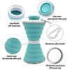 500ml Silicone Foldable Water Bottle Portable Storage Travel Outdoor Cup With Lid Sport Collapsible Hiking Coffee Drinking Mug