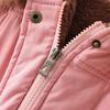 Cappotto di Cotone Slimming con Cappuccio in Eco-pelliccia Stile Europeo & Americano Autunno/Inverno 2025
