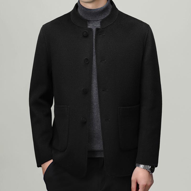 High-end 100% Wool Double-sided Woolen Short Jacket Casual Coat Winter Men's Wool Woolen Top