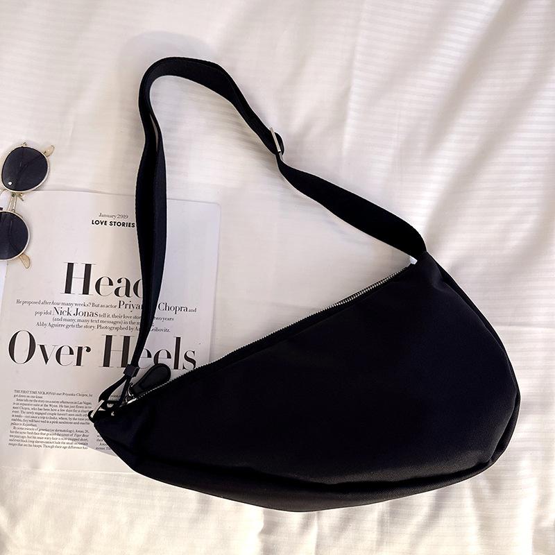 2024 New Summer Simple Crossbody Dumpling Bag, Trendy Versatile Nylon Fabric Bag, Student Casual Shoulder Bag