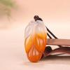 Pendant Pretty Guanyin Buddha Ruyi White Floating Yellow Necklace