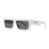 Celine Óculos de Sol Retangulares Monocromáticos Óculos de Sol Unissex Branco CL40214U-25A