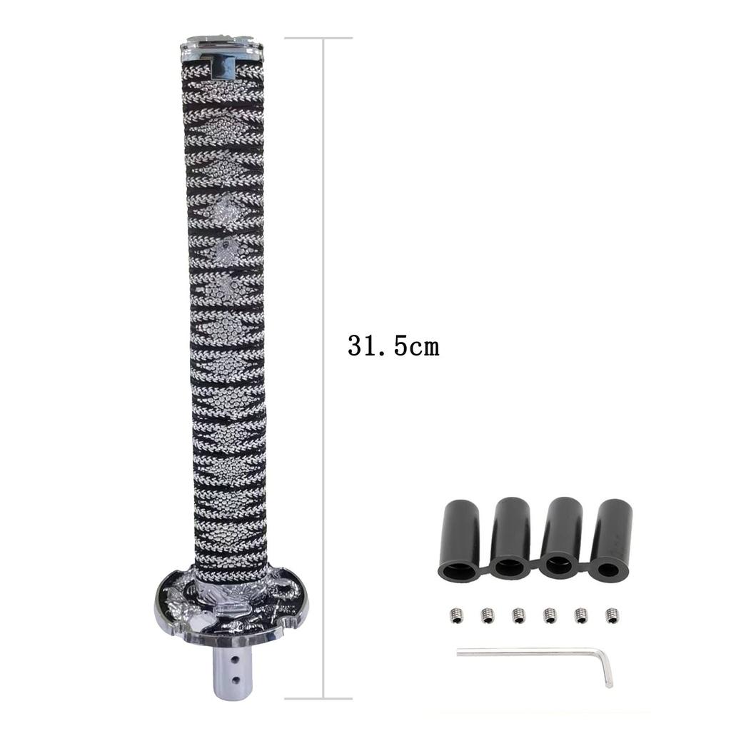 JINGLINGKJ Japanese Sword Shift Samurai Sword Gear Japanese Sword for Includes 4 1 Silver Knob, Knob, 31.5cm, Style, AT/MT Cars, Universal, Custom,