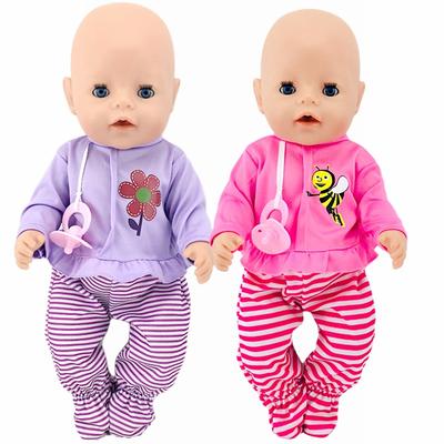 Shafu Doll Clothes Printed Doll Clothes Pacifier Accessories Set