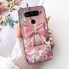Für LG V40 V50s V35 ThinQ LG V8X ThinQ V30 2017 Handyhülle Weicher TPU-Stoßfänger Rückseite Coole Cartoon-Luxus-Schmetterlingsblume Funda
