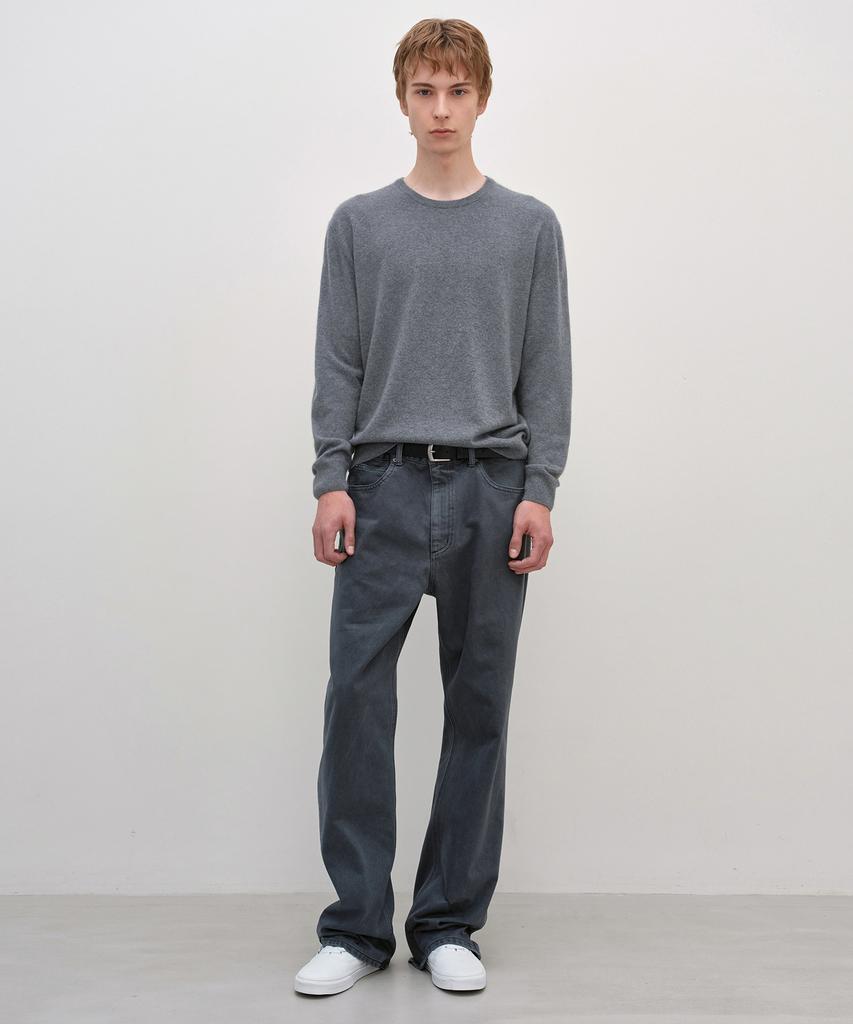 INSILENCE Raccoon Crew Neck Knit Grey