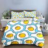 Ensemble décoratif à motif d'œufs Ensemble de literie doux et respectueux de la peau Comprend 1 housse de couette et 2 taies d'oreiller Cadeau