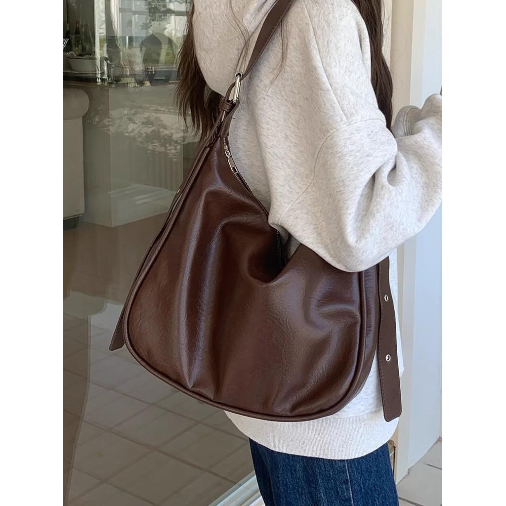 IELGY Premium Sense Large Capacity Retro Fashion Shoulder Large Capacity Versatile Tote Bag