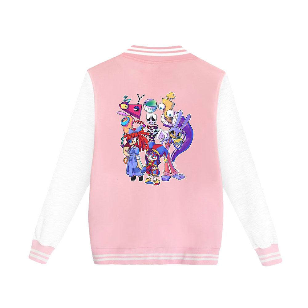 Úžasný digitální cirkusová bomber bunda dámská pánská nadměrná Harajuku móda baseballová bunda bunda dámská streetwear jaro podzim bomber svrchní oděv