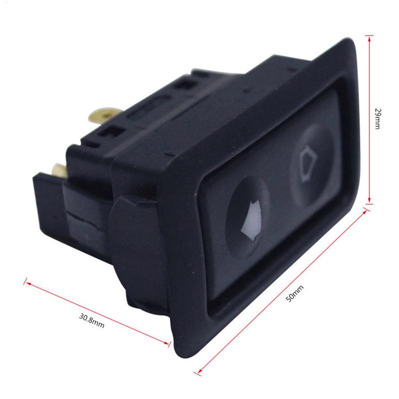Autofensterschalter 6-Pin 12V/24V 20A Auto Elektrische Stromsteuerung Fensterheber AUF/AB Steuerknopf Universelles Autozubehör