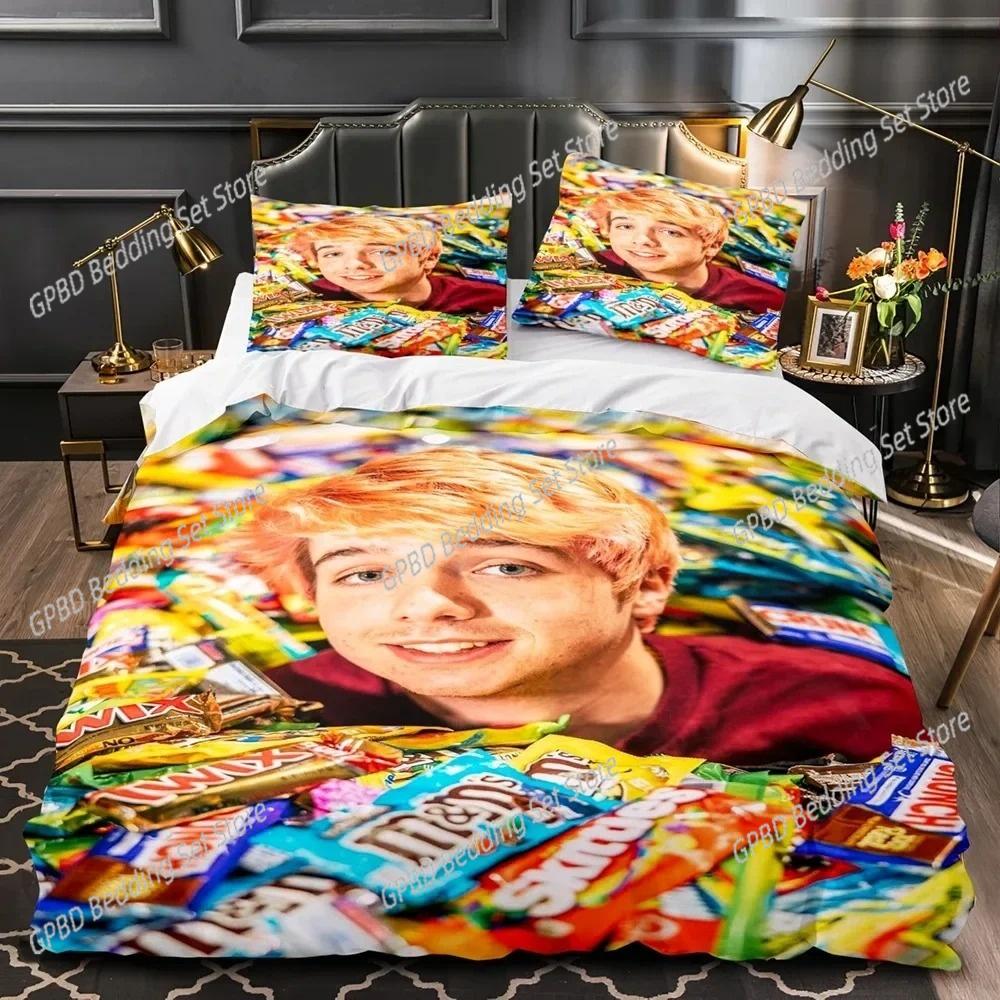 3D Print Karl Jacobs Beding Set 3D Printed Suitable for Bedrom Soft with Soft Fabric Duvet Cover Set With Pilowcases Children Kids Home Textile