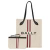 Logo Magnetic Closure Fabric And Leather Tote Bag Women Tote Bags Natural 6307788