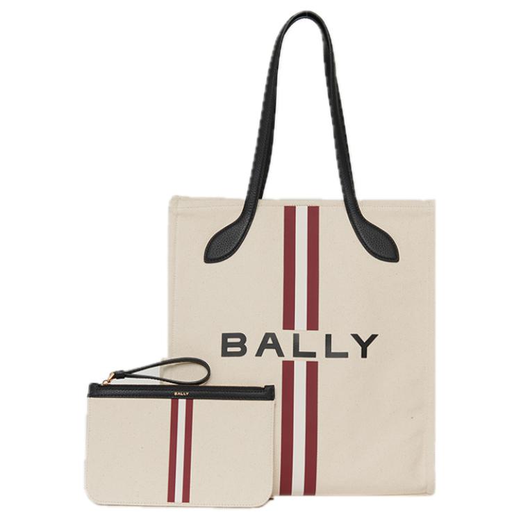 

Bally Сумка-тоут из ткани и кожи с магнитной застежкой и логотипом Женские сумки-тоут Натуральный 6307788 Basic Set (Bag+Dust Bag)