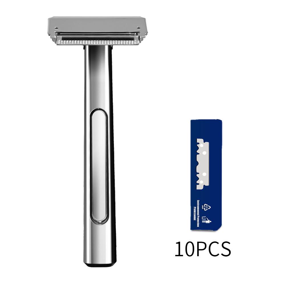 Classic Double-Layer Metal Razor Stand for Manual Shaving Razors