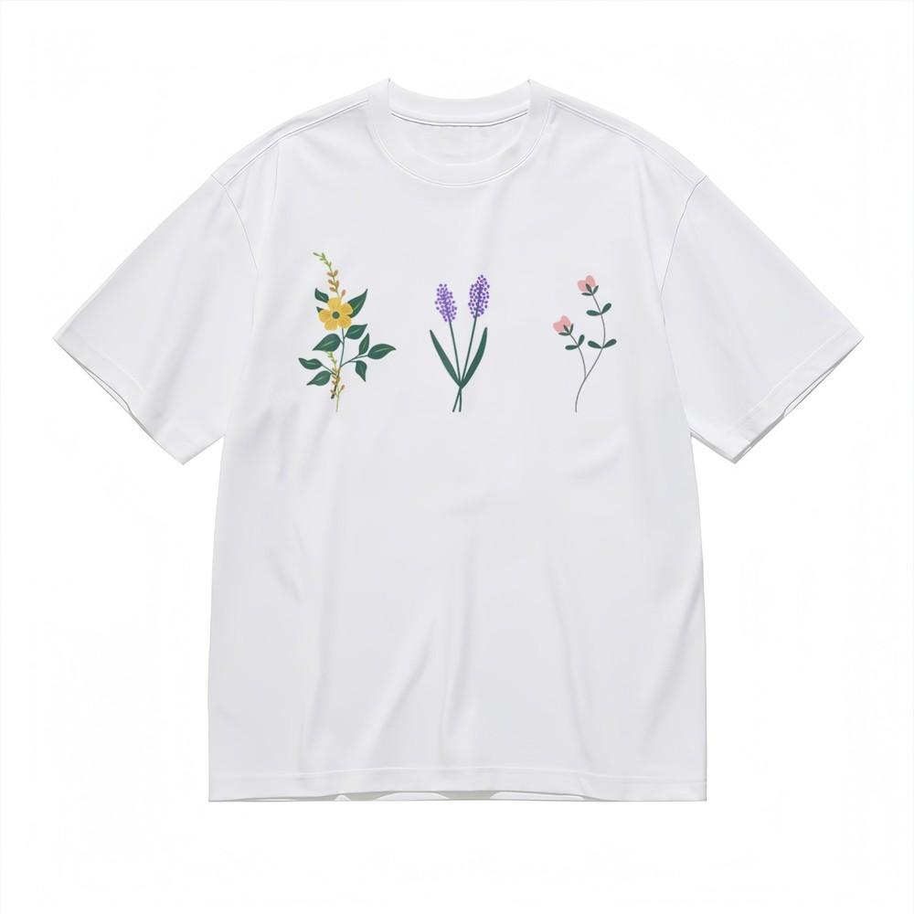 Men's Soft Breathable All Season Classic T-Shirt Varied Floral Combo Cotton Tee